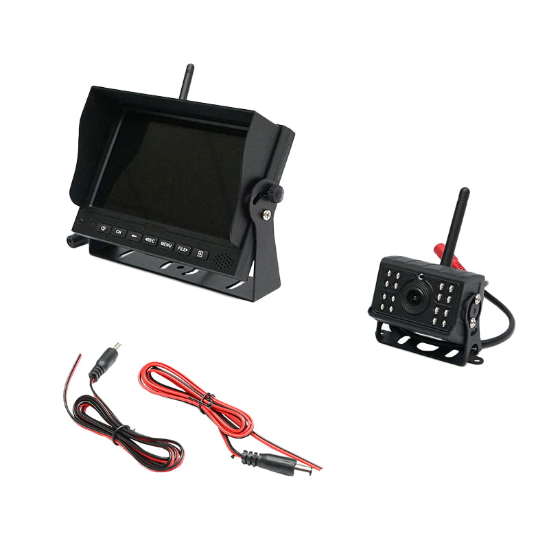 Wireless rearview camera with 2 channels 12V display